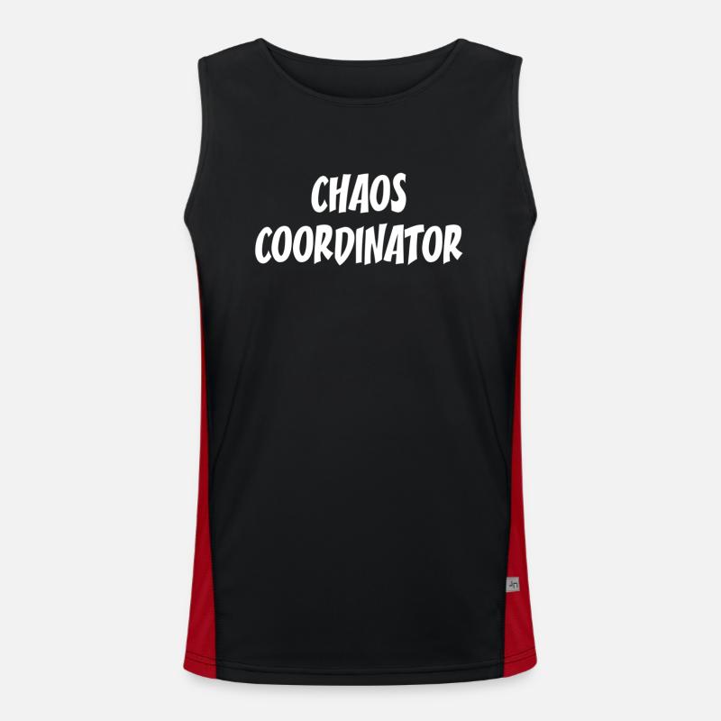 Chaos Coordinator - Men's Functional Contrast Tank Top  - black/red