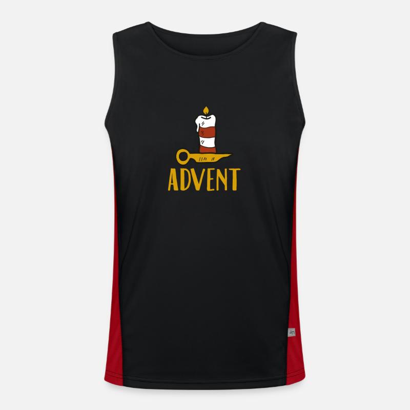 Advent One Candle Weihnachtszeit Countdown Cool Funktionelles Kontrast-Tank Top für Männer 