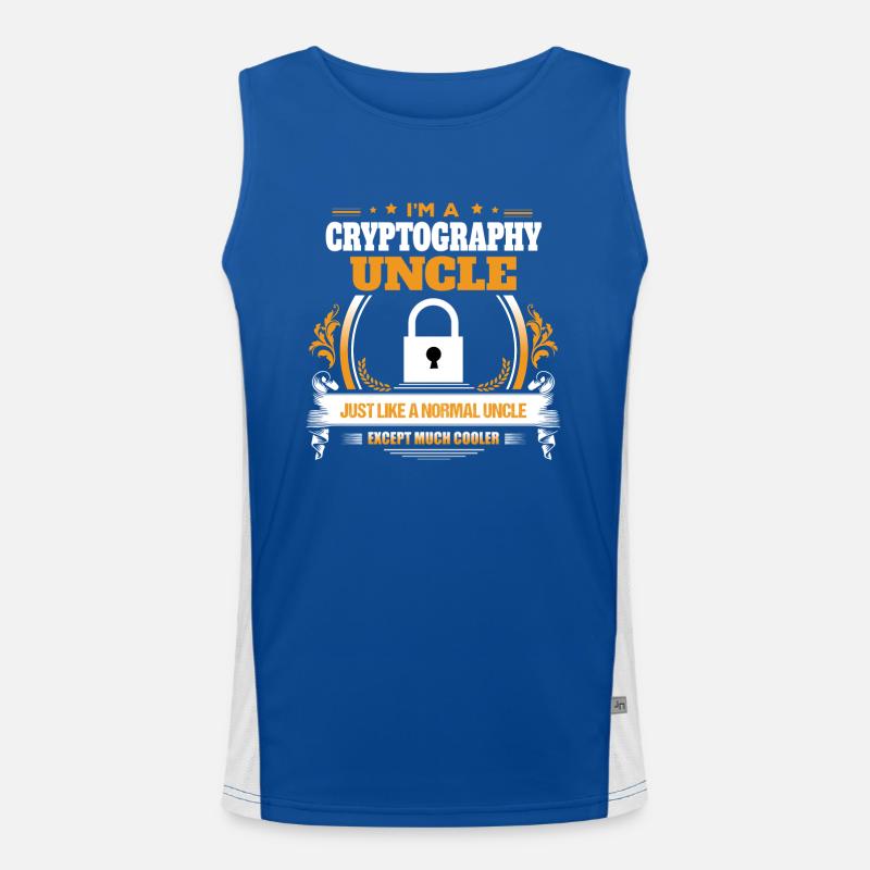 Kryptographie-Onkel-Hemd-Geschenk-Idee Funktionelles Kontrast-Tank Top für Männer 