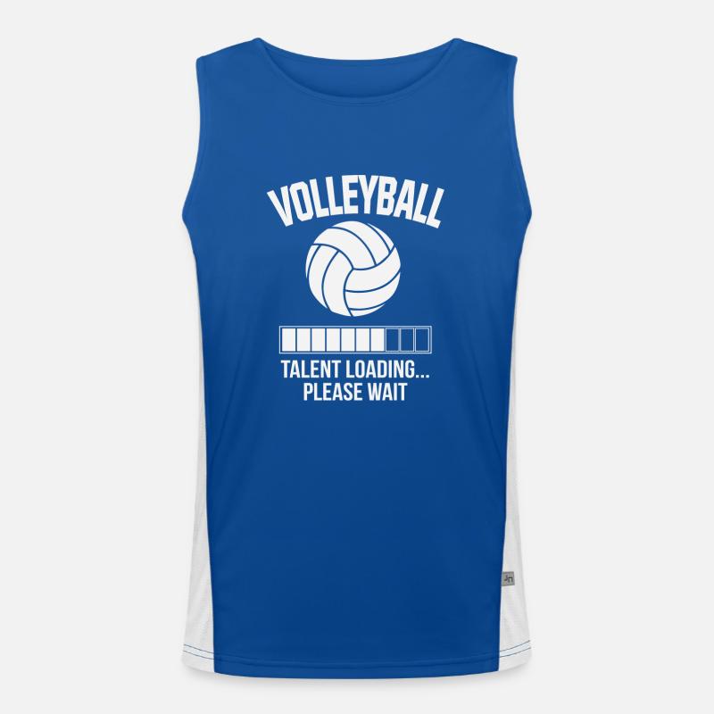 Volleyball Talent loading Bitte Warten Geschenk Funktionelles Kontrast-Tank Top für Männer 