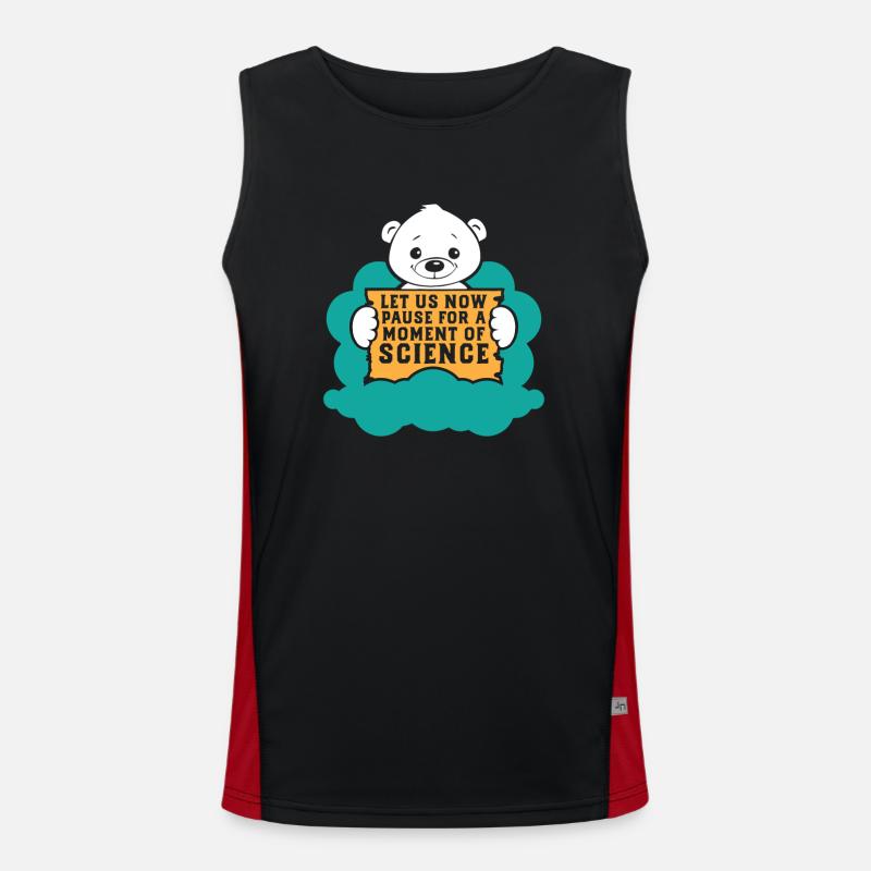 Polar Bear Protest For Science Climate Change Gift Men's Functional Contrast Tank Top 