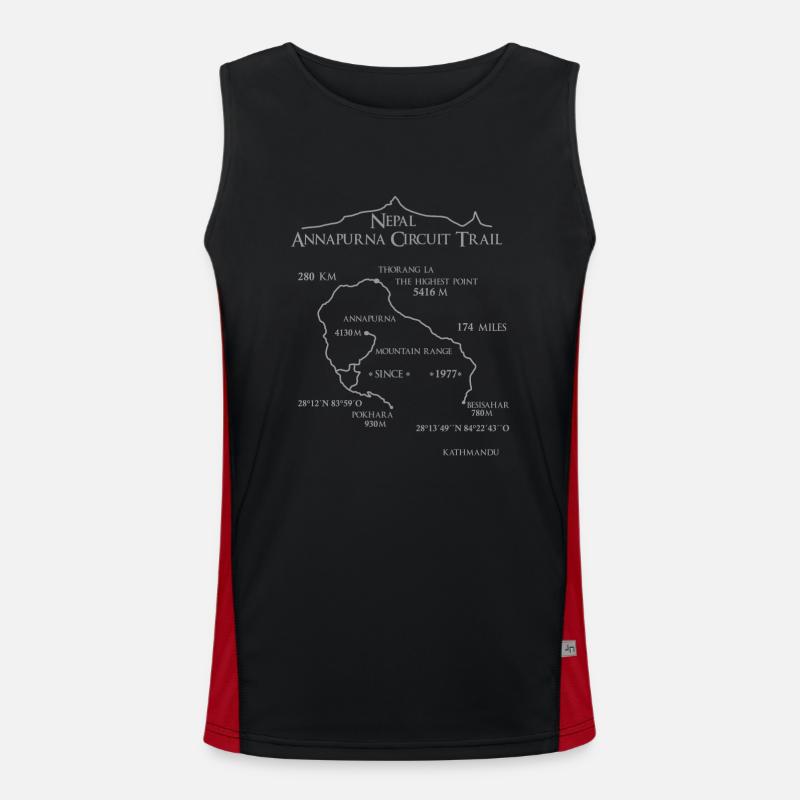 Nepal "Annapurna circuit Trail" Men's Functional Contrast Tank Top 