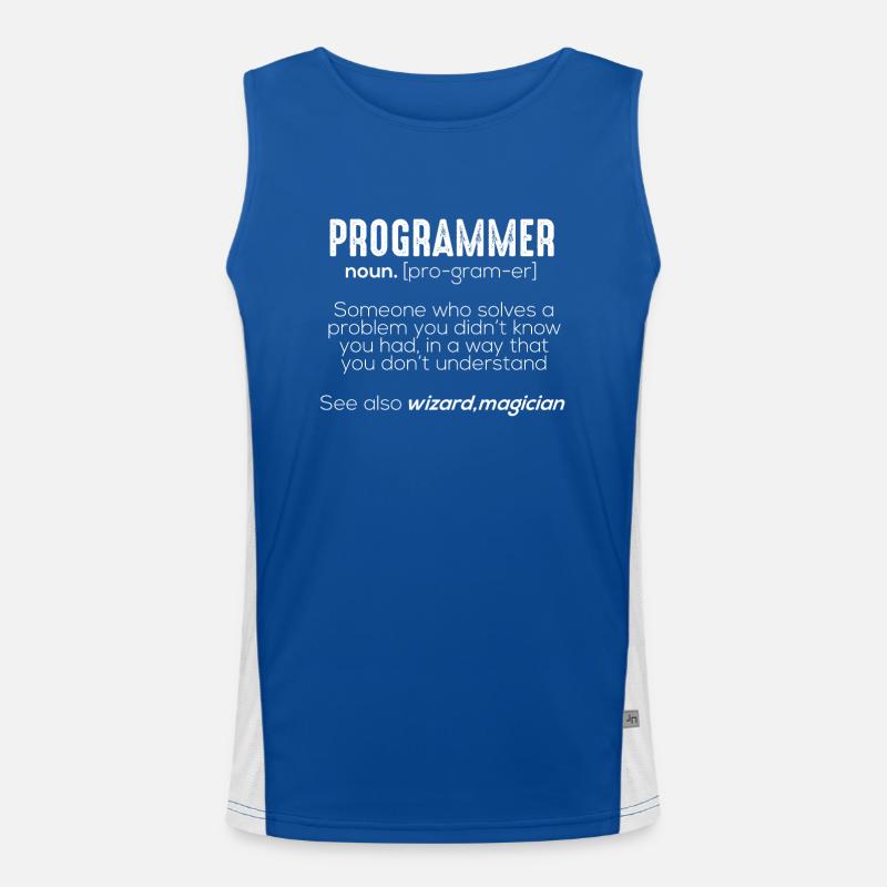 Signification drôle programmeur Débardeur respirant contrasté Homme 