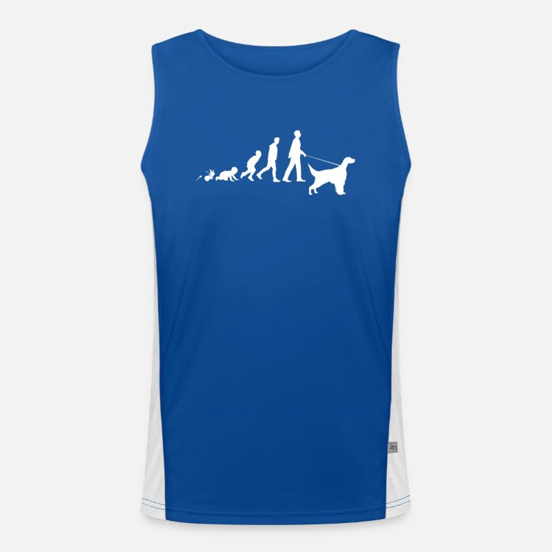 English Setter Geschenke Grow Evolution Mann Funktionelles Kontrast-Tank Top für Männer 