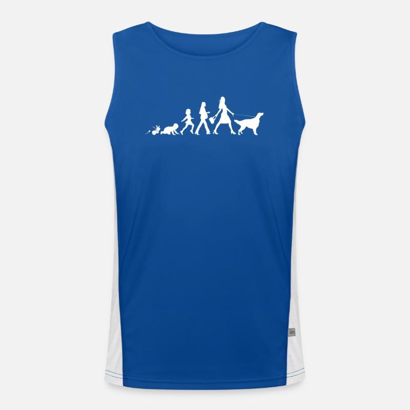 Irish Setter Geschenke Grow Evolution Frau Funktionelles Kontrast-Tank Top für Männer 