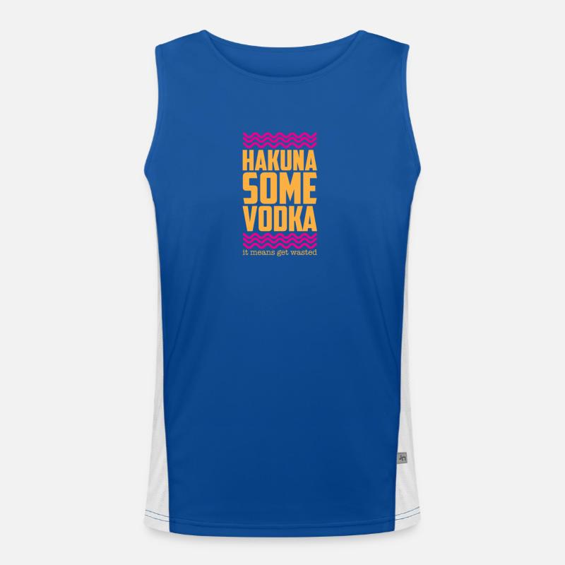 Hakuna Einige Vodka Geschenk Funktionelles Kontrast-Tank Top für Männer 