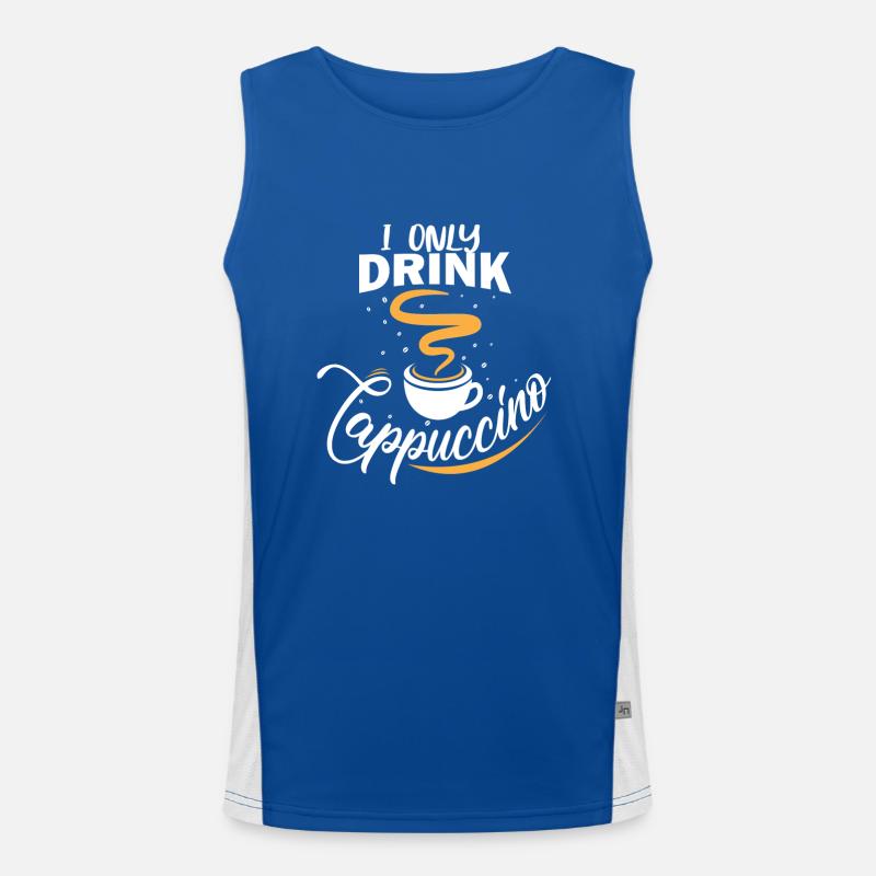 I only drink cappuccino Men's Functional Contrast Tank Top 