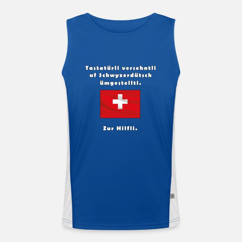 Schweizerdeutsch Funktionelles Kontrast-Tank Top für Männer 