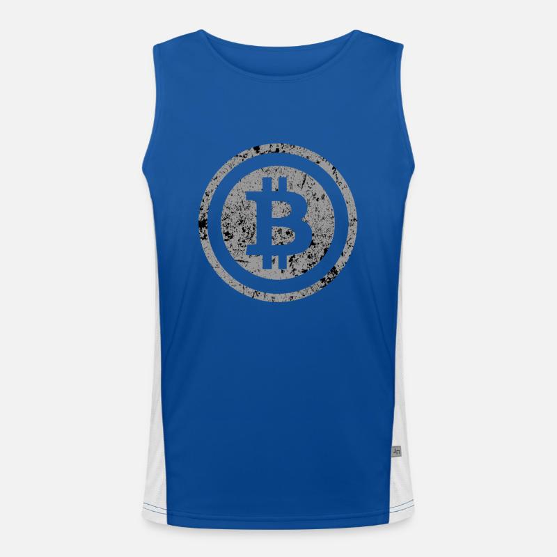 Bitcoin Symbole Vintage # 5 Débardeur respirant contrasté Homme 