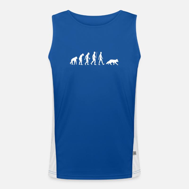 Fox Evolution renard animal cadeau renard roux Débardeur respirant contrasté Homme 