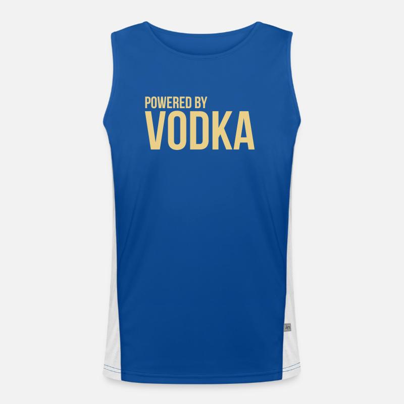 Powered by Vodka Funktionelles Kontrast-Tank Top für Männer 