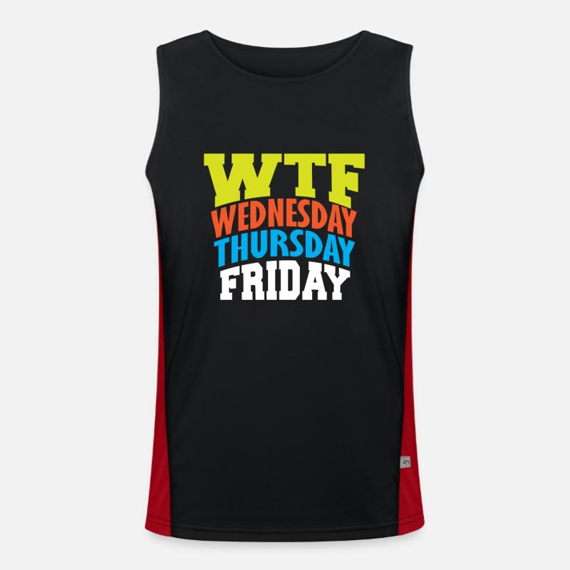 WTF Wednesday Thursday Friday Men's Functional Contrast Tank Top 