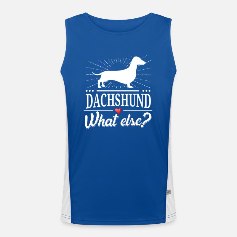 Dackel what else? Dachshund Funktionelles Kontrast-Tank Top für Männer 