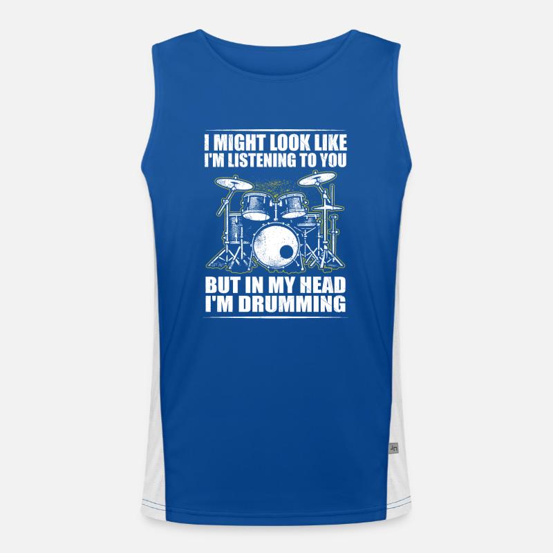 Batteur Drummer Drums Drumsticks Drumming Débardeur respirant contrasté Homme 
