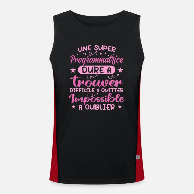 Ein Super Programmierer - Programmierer Geschenk - Funktionelles Kontrast-Tank Top für Männer - Schwarz/Rot