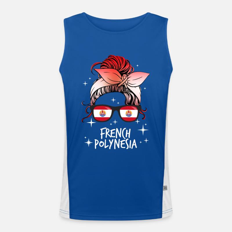 French Polynesia Men's Functional Contrast Tank Top 