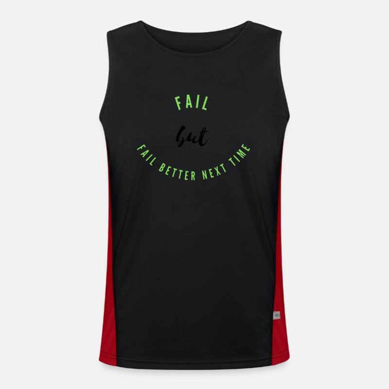 Fail, Fail Better Men's Functional Contrast Tank Top 