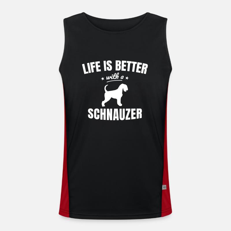 Schnauzer Funktionelles Kontrast-Tank Top für Männer 