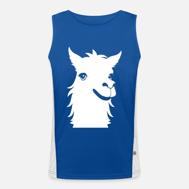 Lama Drôle Silhouette Effronté Amusant Lamas Débardeur respirant contrasté Homme 