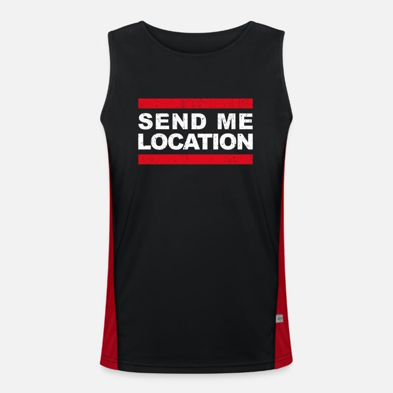 Envoyez-moi l’emplacement - Cool Meme Débardeur respirant contrasté Homme 