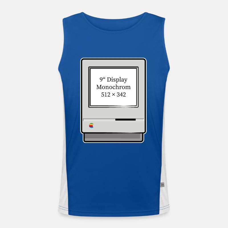 Computer Classic - alter Computer Funktionelles Kontrast-Tank Top für Männer 