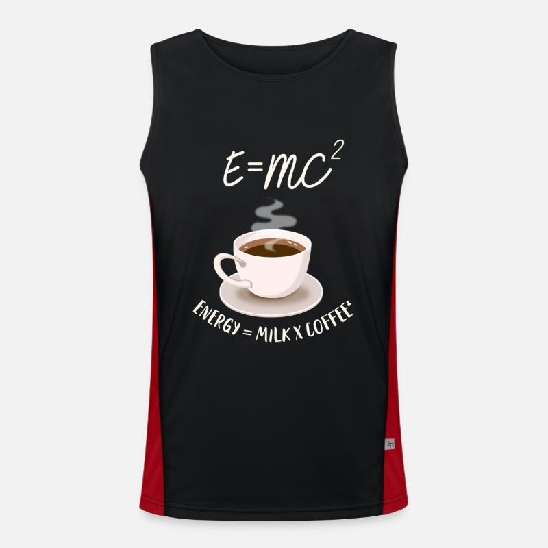 E=MC² Energy= milk x Coffee² Men's Functional Contrast Tank Top 