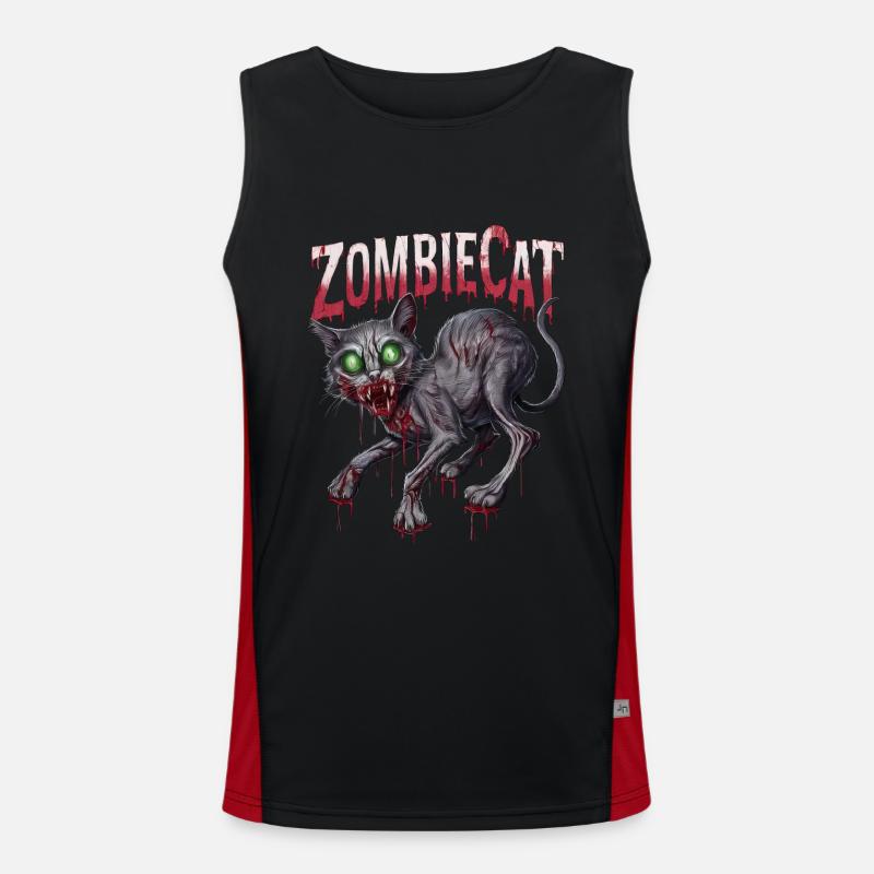 Chat zombie Débardeur respirant contrasté Homme 