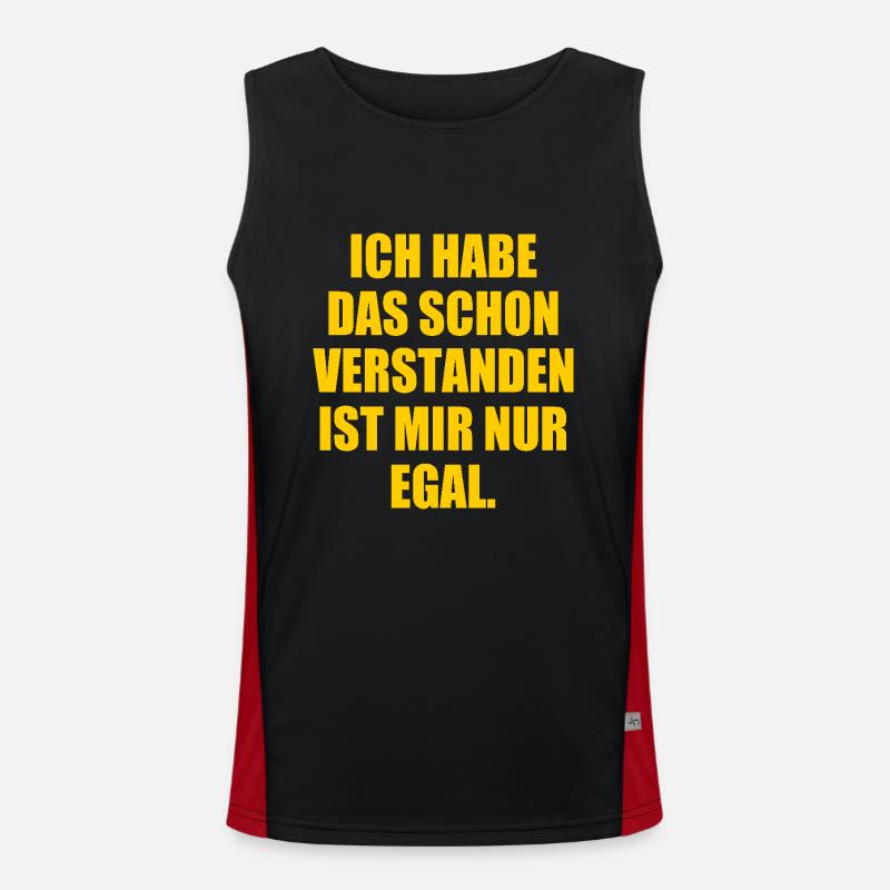 I've already understood that, I just don't care Men's Functional Contrast Tank Top 