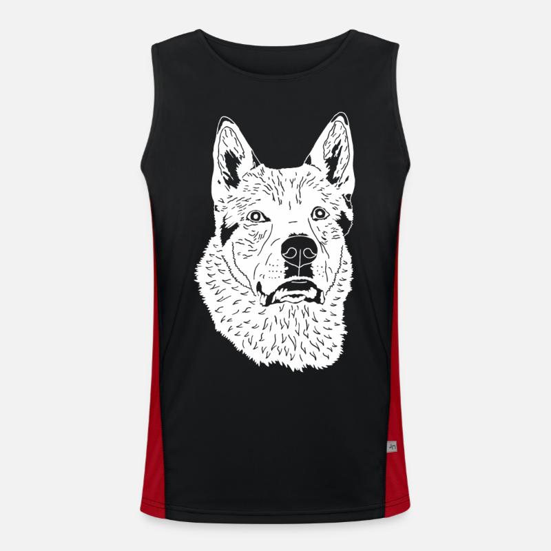 Tschechoslowakischer Wolfhund Funktionelles Kontrast-Tank Top für Männer 