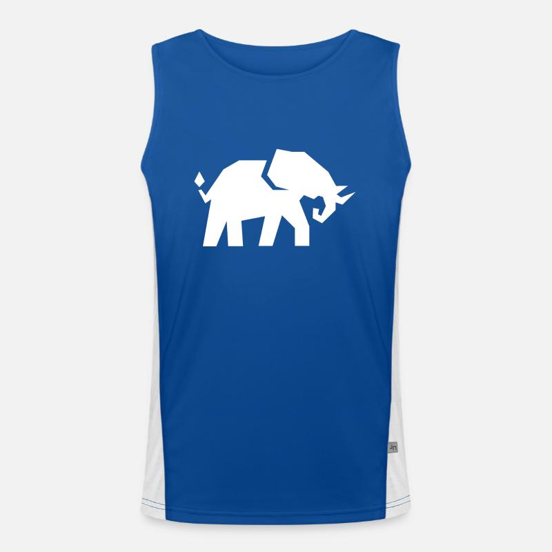 Elefant Funktionelles Kontrast-Tank Top für Männer 
