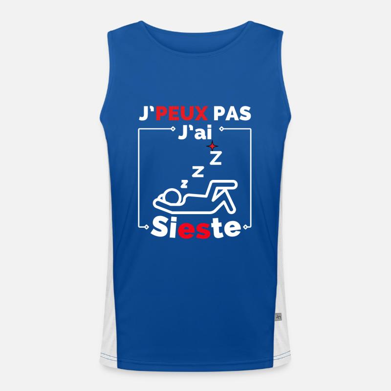I can't I took a nap Men's Functional Contrast Tank Top 