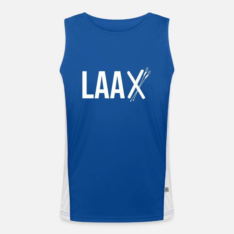 Laax Graubünden Schweiz Funktionelles Kontrast-Tank Top für Männer 