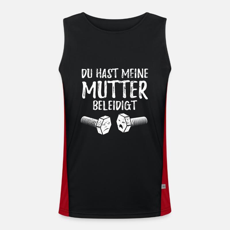 Du hast meine Mutter beleidigt - Schraube Funktionelles Kontrast-Tank Top für Männer 