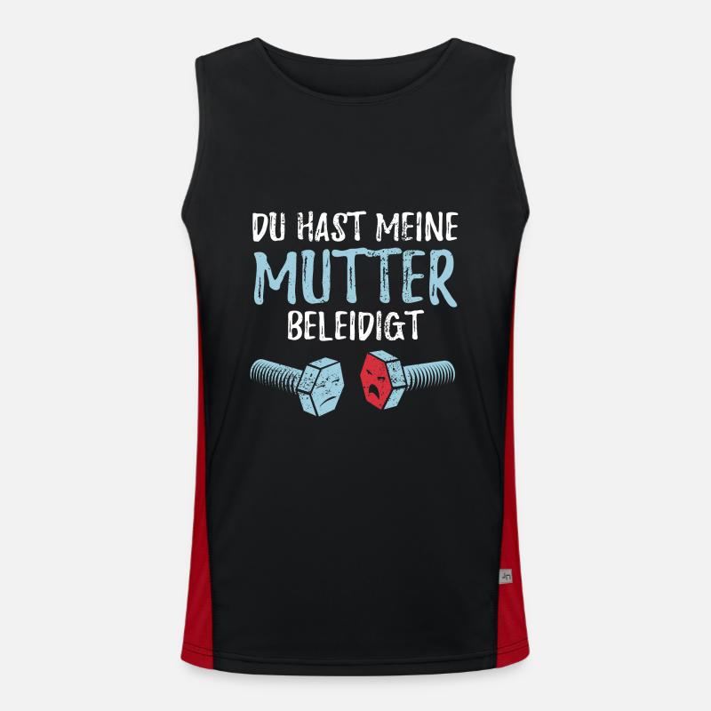 Du hast meine Mutter beleidigt - Schraube Funktionelles Kontrast-Tank Top für Männer 