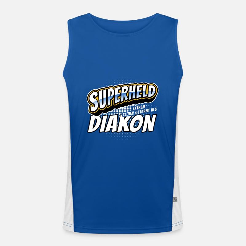 Superheld, clever getarnt als Diakon Funktionelles Kontrast-Tank Top für Männer 