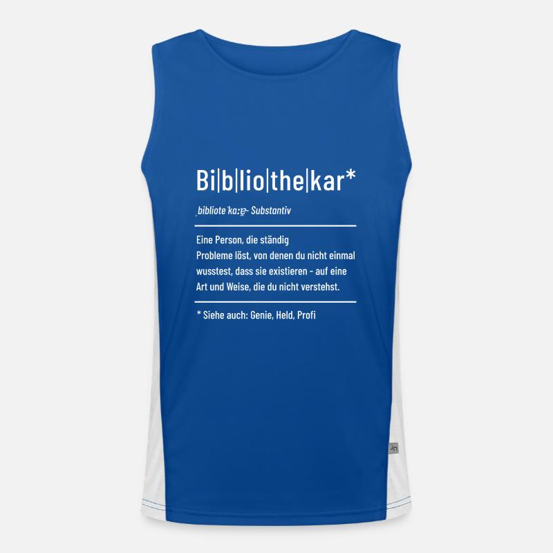 Bibliothekar - Definition - Lexikon Funktionelles Kontrast-Tank Top für Männer 