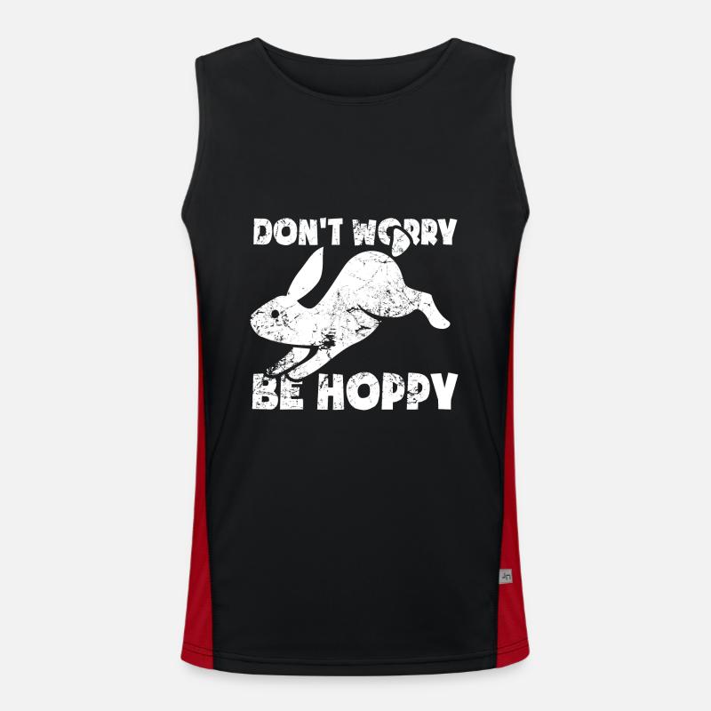 Don't worry be hoppy Men's Functional Contrast Tank Top 