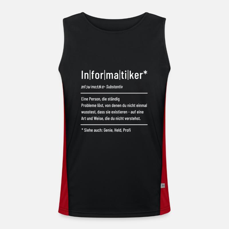 Informatiker - Definition - Lexikon Funktionelles Kontrast-Tank Top für Männer 