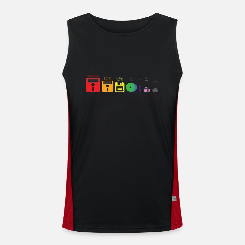 Evolution Speichermedium Disc USB Cloud Funktionelles Kontrast-Tank Top für Männer 