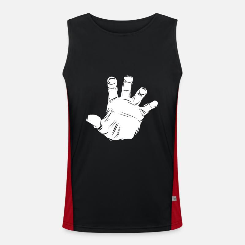 Hands off! Hands off! Hand Men's Functional Contrast Tank Top 