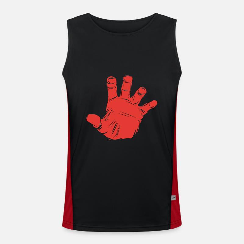 Hands off! Hands off! Hand Men's Functional Contrast Tank Top 
