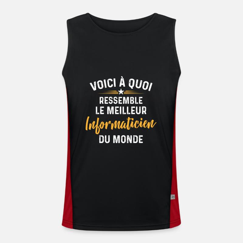 This is what the best computer scientist looks like Men's Functional Contrast Tank Top 