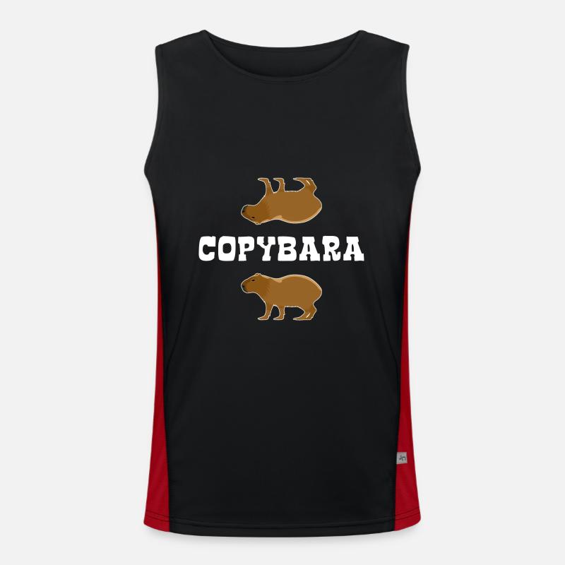 Copybara - Capybara Wortspiel - Copier Coller Débardeur respirant contrasté Homme 