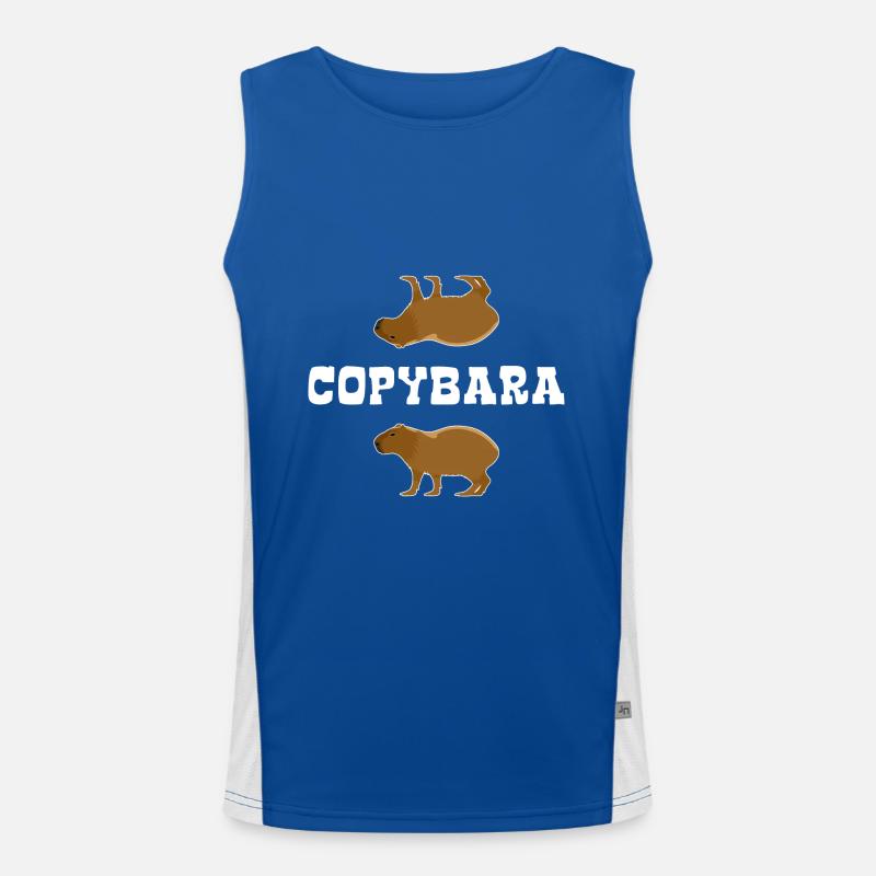 Copybara - Capybara Wortspiel - Copy Paste Men's Functional Contrast Tank Top 