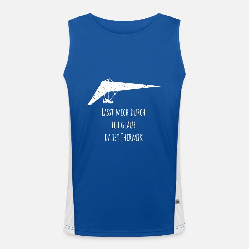 Lasst mich durch ich glaub da ist Thermik Drachen Funktionelles Kontrast-Tank Top für Männer 