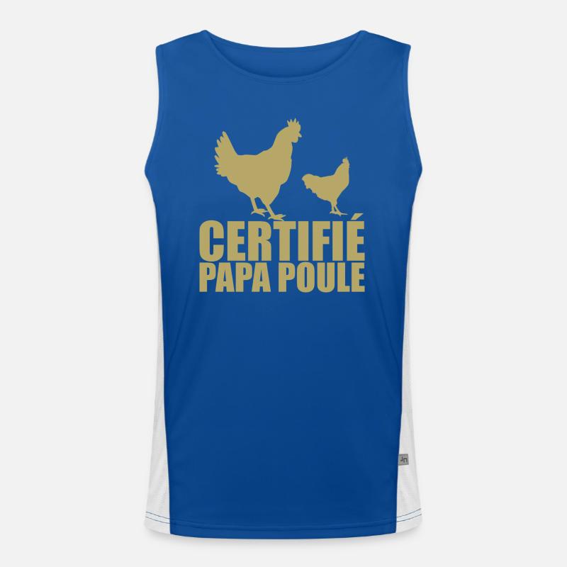 Bester Papa | Zertifizierte Papa-Henne Funktionelles Kontrast-Tank Top für Männer 