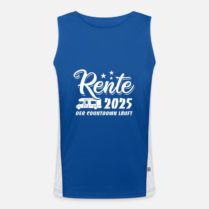 Rente 2025 - der Countdown läuft - Camper Funktionelles Kontrast-Tank Top für Männer 