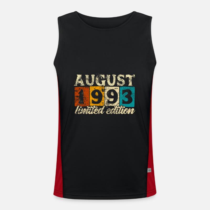 Limited Edition August 1993 Geburtstag - Geschenk Funktionelles Kontrast-Tank Top für Männer 