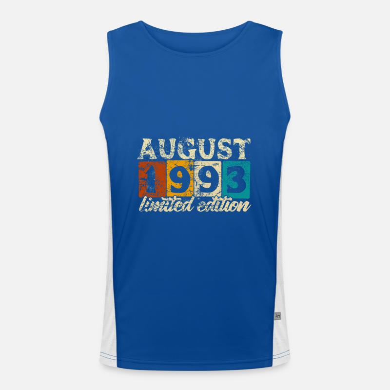 Limited Edition August 1993 Geburtstag - Geschenk Funktionelles Kontrast-Tank Top für Männer 