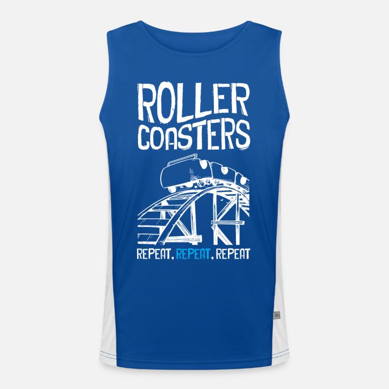 Roller Coaster Repeat Men's Functional Contrast Tank Top 